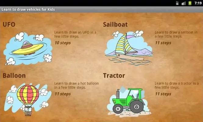 Learn to draw vehicles for Kids android App screenshot 11